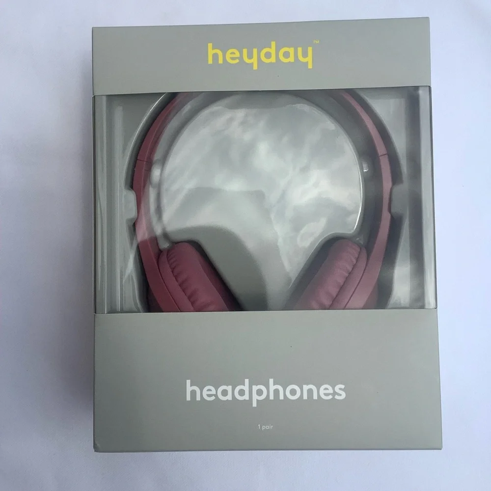 Heyday Headphones Over-the-Ear Wired 3.5mm Color Dusty Pink or Dark Pink - Picture 12 of 12
